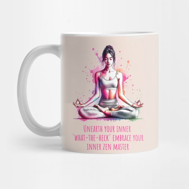 Funny yoga quote, Unearth your inner what-the-heck Embrace you inner zen master by O.M.Art&Yoga